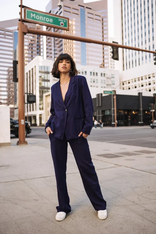 Large | Colored Pants*Freeman T. Porter Agatha peacoat