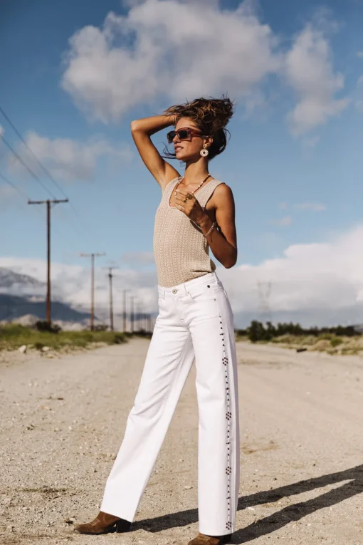 Large | Colored Pants*Freeman T. Porter Agatha Andalousia offwhite
