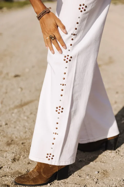 Large | Colored Pants*Freeman T. Porter Agatha Andalousia offwhite