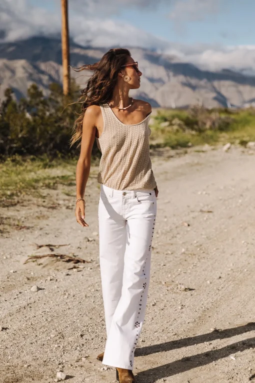 Large | Colored Pants*Freeman T. Porter Agatha Andalousia offwhite