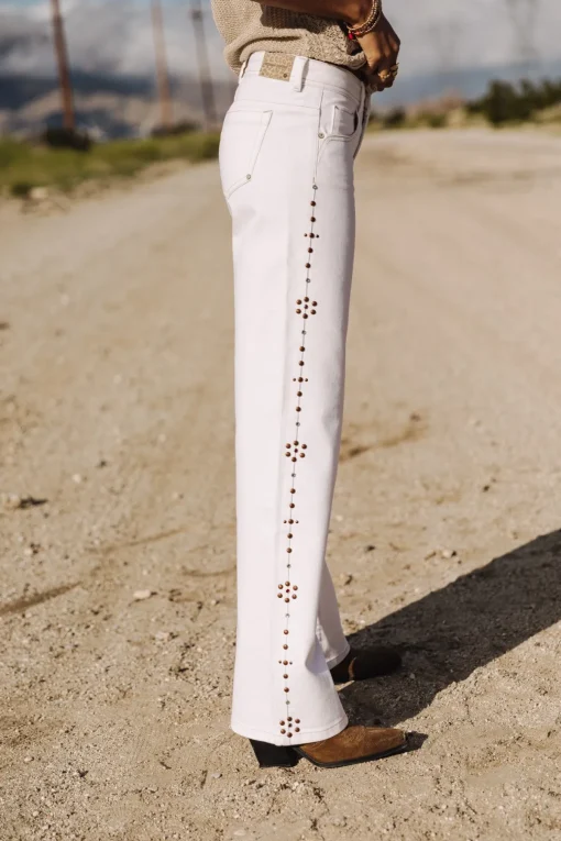 Large | Colored Pants*Freeman T. Porter Agatha Andalousia offwhite