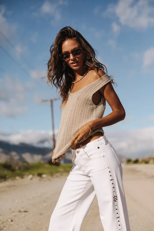 Large | Colored Pants*Freeman T. Porter Agatha Andalousia offwhite