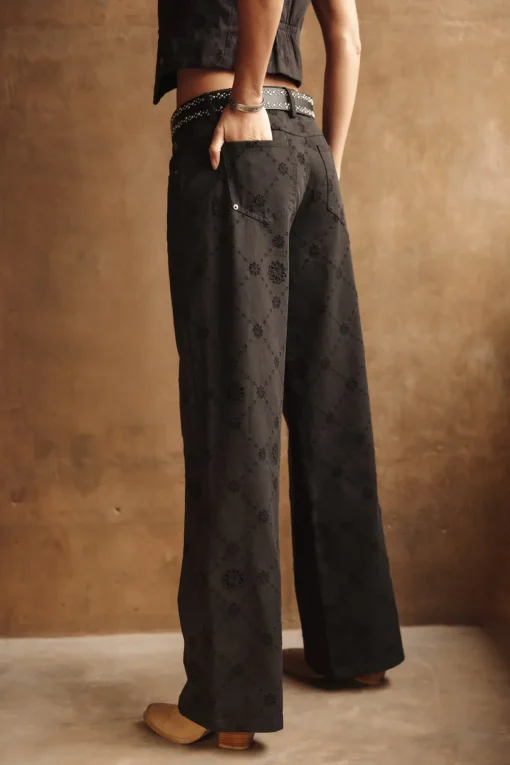 Large | Colored Pants*Freeman T. Porter Agatha Boheme black