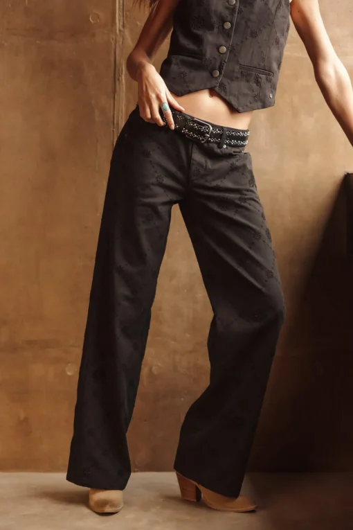 Large | Colored Pants*Freeman T. Porter Agatha Boheme black