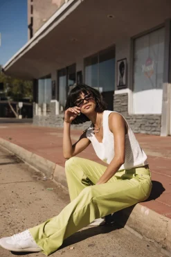 Colored Pants | Large*Freeman T. Porter Agatha Cairo limegreen