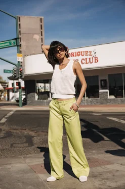 Colored Pants | Large*Freeman T. Porter Agatha Cairo limegreen