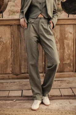 City | High Waist*Freeman T. Porter Alba Corsaire olivine