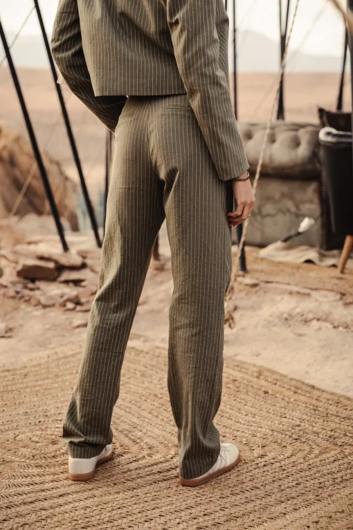 City | High Waist*Freeman T. Porter Alba Corsaire olivine