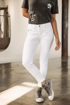 High Waist | Super Slim*Freeman T. Porter Alexa High Waist Cropped white