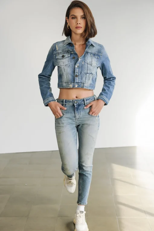 High Waist | Super Slim*Freeman T. Porter Alexa High Waist Cropped shark