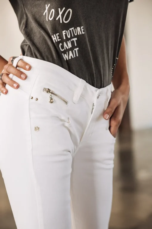 High Waist | Super Slim*Freeman T. Porter Alexa High Waist Cropped white