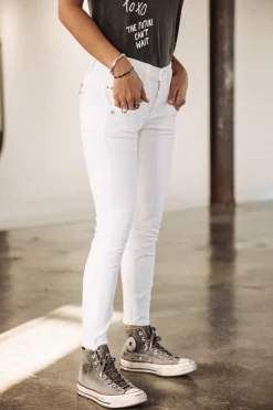 High Waist | Super Slim*Freeman T. Porter Alexa High Waist Cropped white