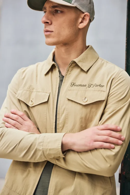 Jackets & Overshirts*Freeman T. Porter Antonio Trek farmbeige