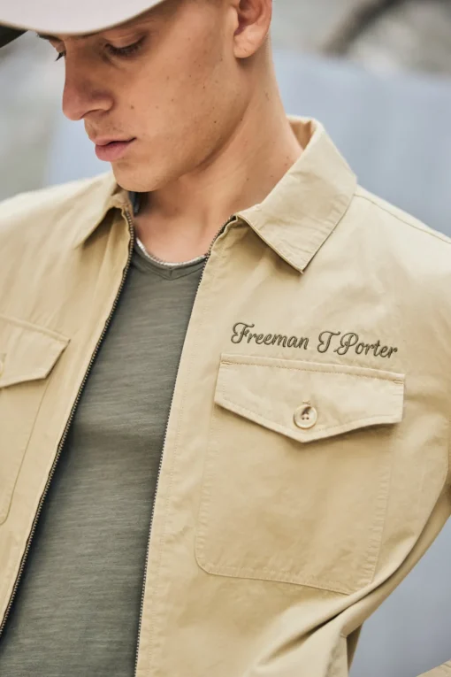 Jackets & Overshirts*Freeman T. Porter Antonio Trek farmbeige