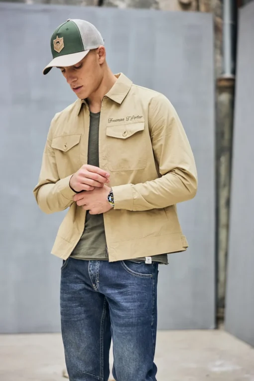 Jackets & Overshirts*Freeman T. Porter Antonio Trek farmbeige