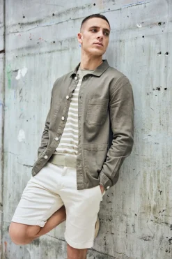 Jackets & Overshirts*Freeman T. Porter Barney Cot Slub deeplichengreen