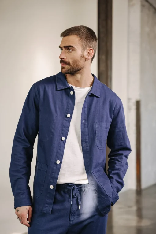 Jackets & Overshirts*Freeman T. Porter Barney Cot Slub blueprint