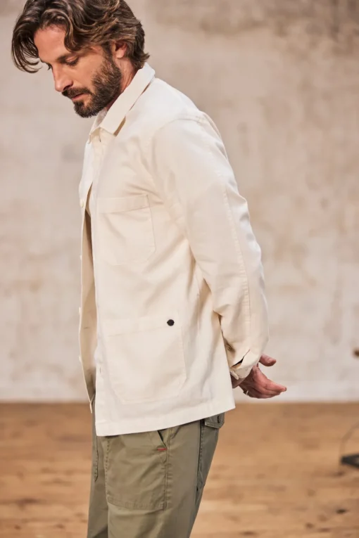Jackets & Overshirts*Freeman T. Porter Barney Cot Slub lightgray