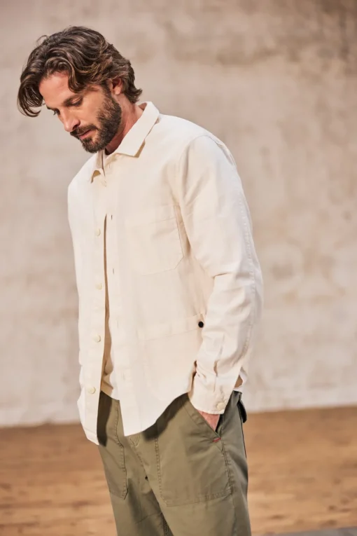 Jackets & Overshirts*Freeman T. Porter Barney Cot Slub lightgray