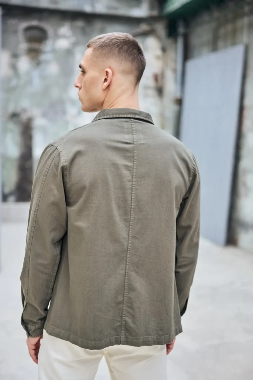 Jackets & Overshirts*Freeman T. Porter Barney Cot Slub deeplichengreen