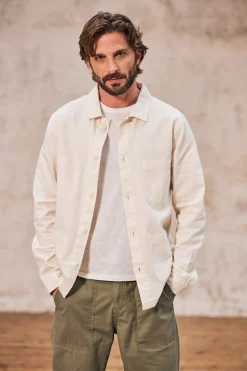 Jackets & Overshirts*Freeman T. Porter Barney Cot Slub lightgray