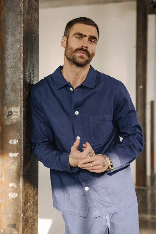 Jackets & Overshirts*Freeman T. Porter Barney Cot Slub blueprint