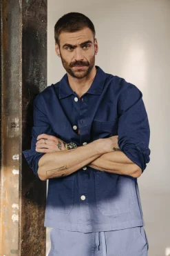 Jackets & Overshirts*Freeman T. Porter Barney Cot Slub blueprint