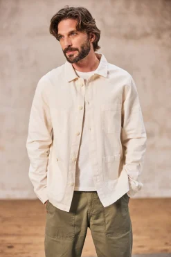 Jackets & Overshirts*Freeman T. Porter Barney Cot Slub lightgray
