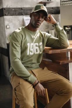 Sweaters & Sweatshirts*Freeman T. Porter Baton 1963 dustyolive