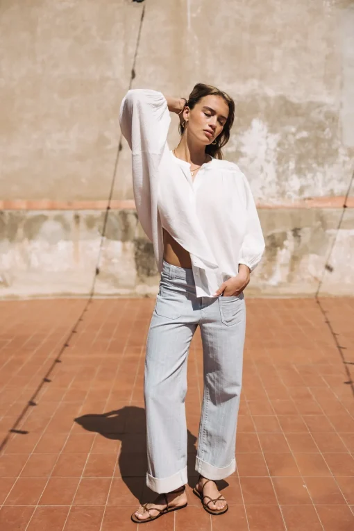 Tops & Shirts*Freeman T. Porter Belly plain offwhite