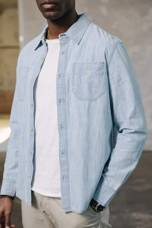 Shirts*Freeman T. Porter Bolton Denim chambrayblue