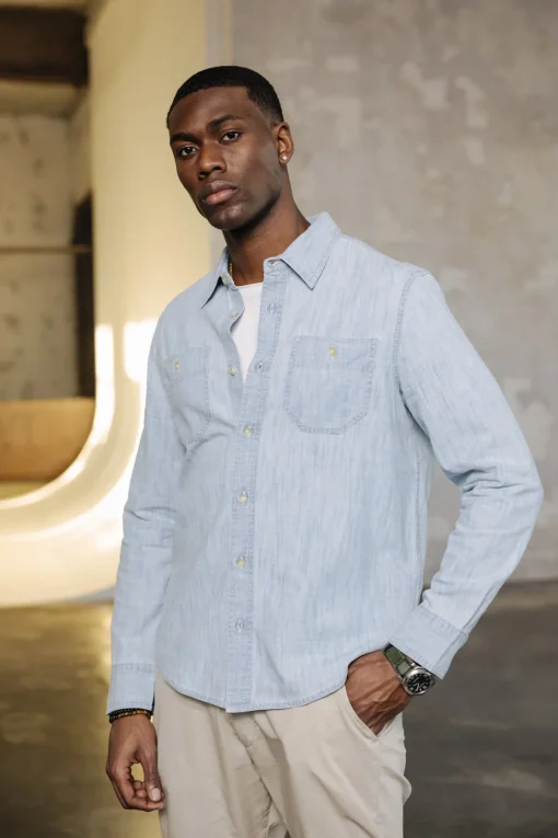 Shirts*Freeman T. Porter Bolton Denim chambrayblue