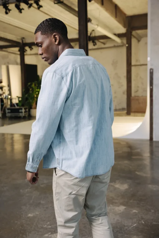 Shirts*Freeman T. Porter Bolton Denim chambrayblue
