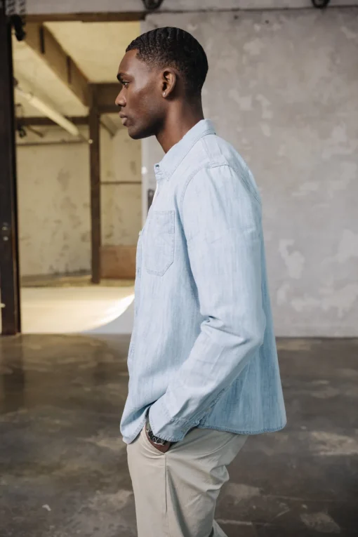 Shirts*Freeman T. Porter Bolton Denim chambrayblue