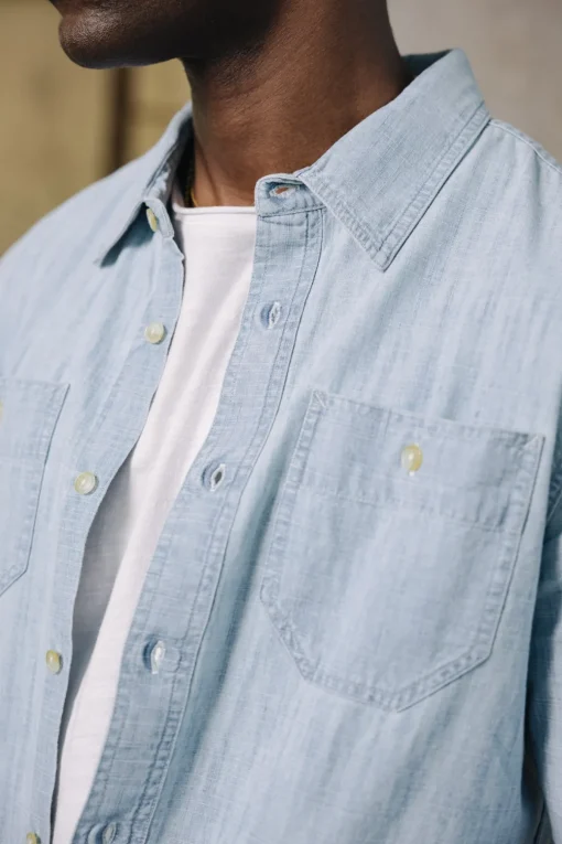 Shirts*Freeman T. Porter Bolton Denim chambrayblue