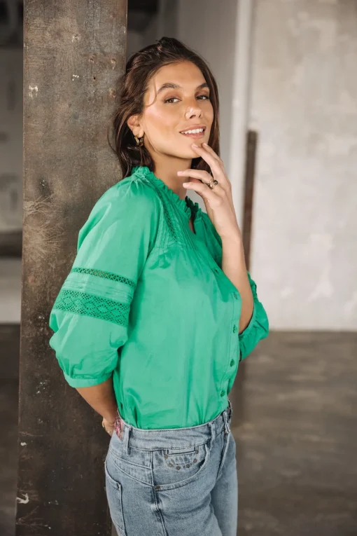 Tops & Shirts*Freeman T. Porter Brune Lace deepmint