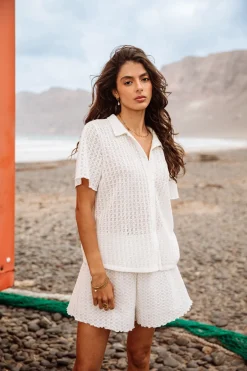Tops & Shirts*Freeman T. Porter Cachini Crochet ecru