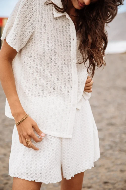 Tops & Shirts*Freeman T. Porter Cachini Crochet ecru
