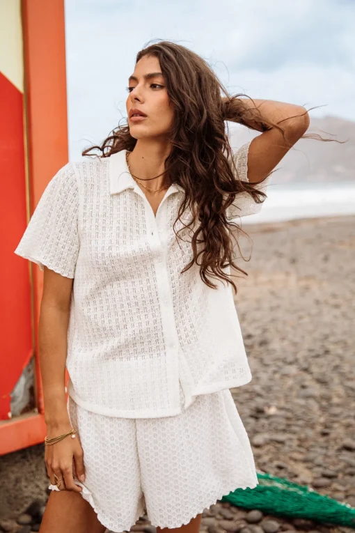 Tops & Shirts*Freeman T. Porter Cachini Crochet ecru