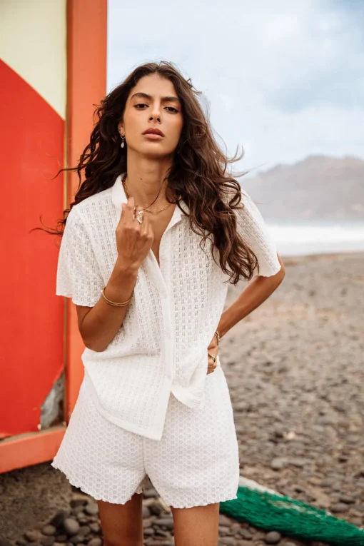 Tops & Shirts*Freeman T. Porter Cachini Crochet ecru