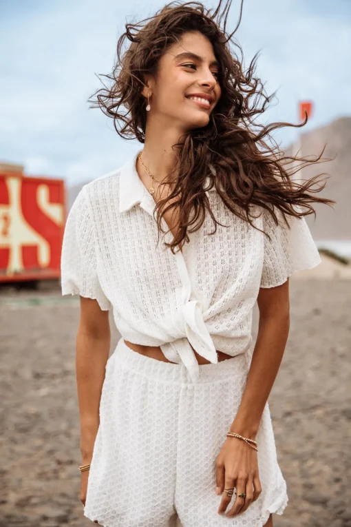 Tops & Shirts*Freeman T. Porter Cachini Crochet ecru