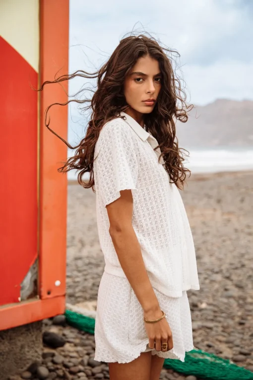 Tops & Shirts*Freeman T. Porter Cachini Crochet ecru