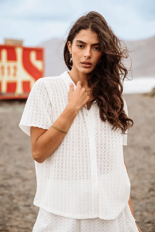 Tops & Shirts*Freeman T. Porter Cachini Crochet ecru