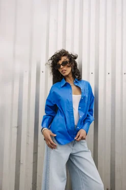 Tops & Shirts*Freeman T. Porter Chella Plain Color frenchblue