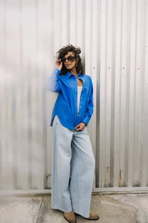 Tops & Shirts*Freeman T. Porter Chella Plain Color frenchblue