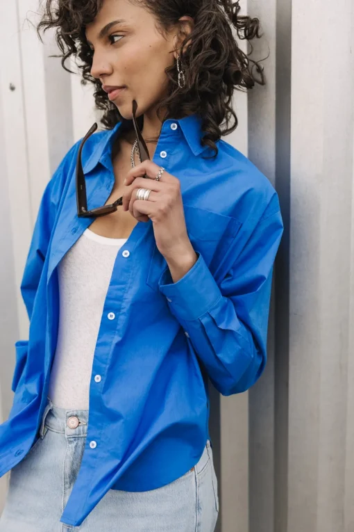 Tops & Shirts*Freeman T. Porter Chella Plain Color frenchblue