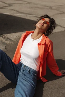 Tops & Shirts*Freeman T. Porter Chella Plain Color hotcoral