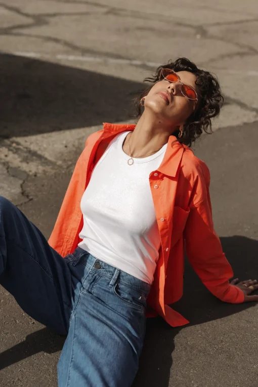 Tops & Shirts*Freeman T. Porter Chella Plain Color hotcoral