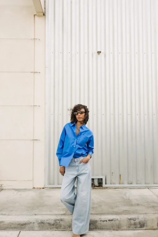 Tops & Shirts*Freeman T. Porter Chella Plain Color frenchblue
