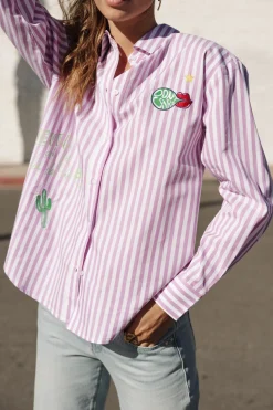 Tops & Shirts*Freeman T. Porter Chella Summer Patches lilac